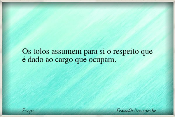 Frase de Esopo