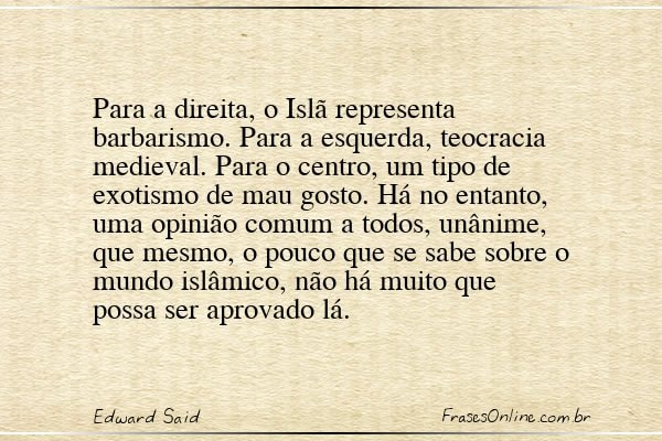 Frase de Edward Said