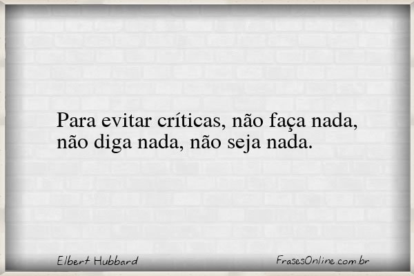 Frase de Elbert Hubbard