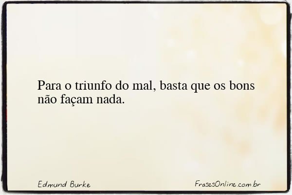 Frase de Edmund Burke