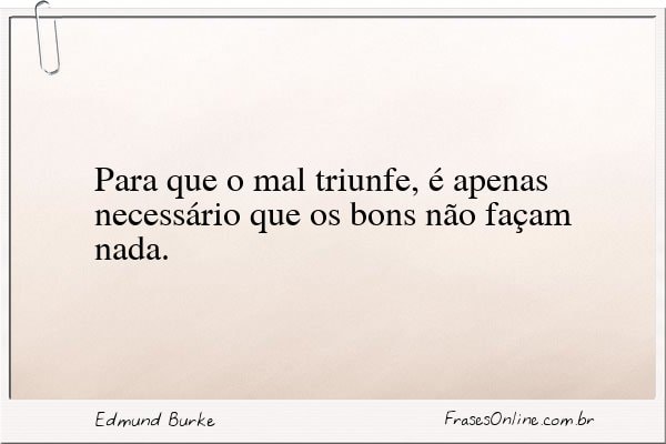 Frase de Edmund Burke