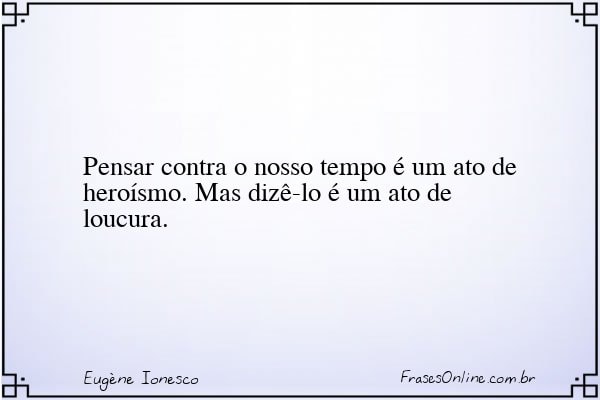 Frase de Eugène Ionesco