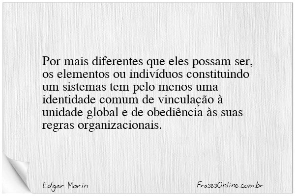Frase de Edgar Morin