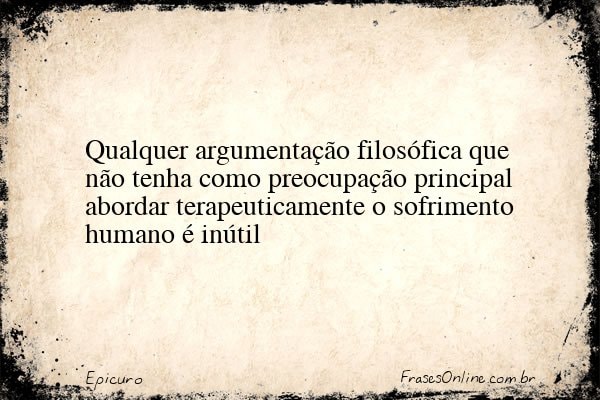 Frase de Epicuro