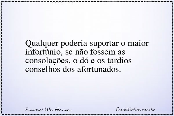Frase de Emanuel Wertheimer