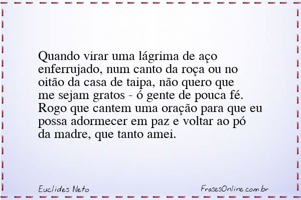 Frase de Euclides Neto