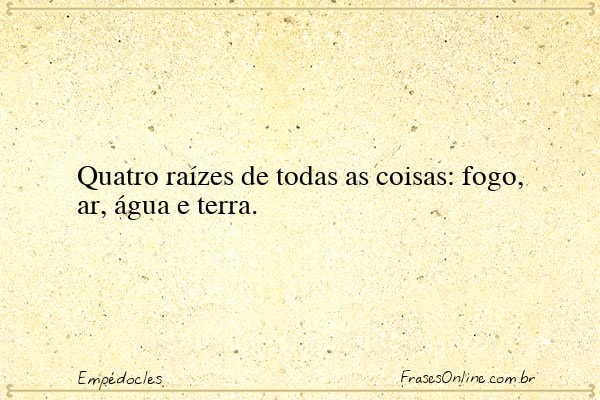 Frase de Empédocles