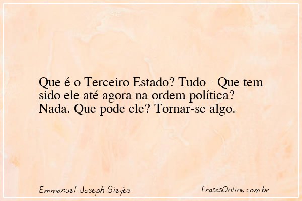 Frase de Emmanuel Joseph Sieyès