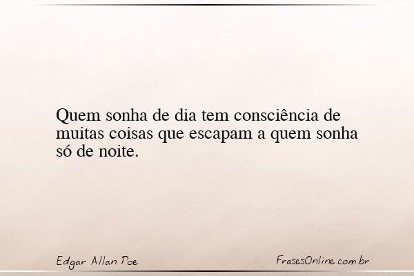 Frase de Edgar Allan Poe