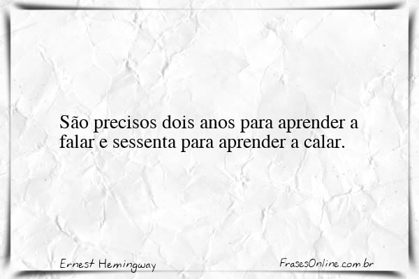 Frase de Ernest Hemingway