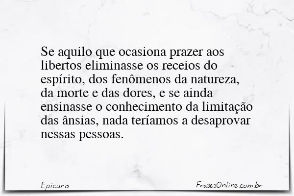 Frase de Epicuro