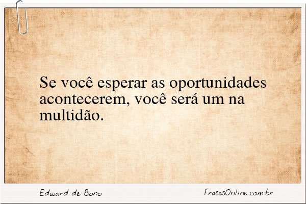 Frase de Edward de Bono
