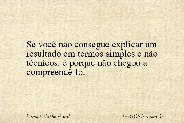 Frase de Ernest Rutherford
