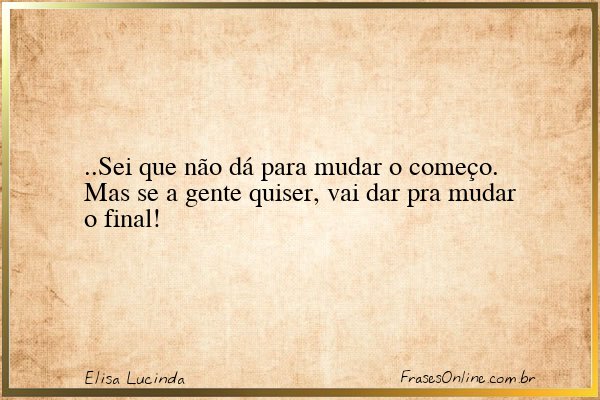 Frase de Elisa Lucinda