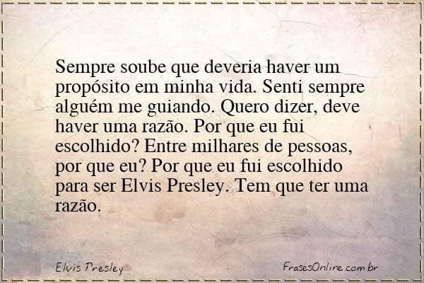 Frase de Elvis Presley