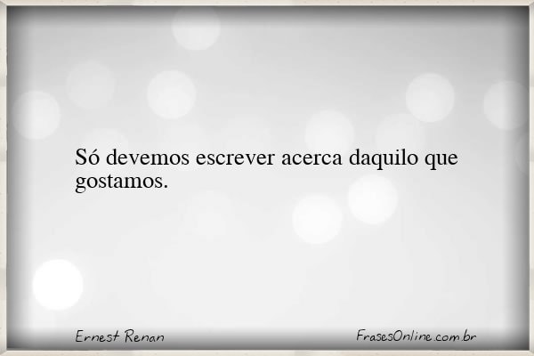 Frase de Ernest Renan