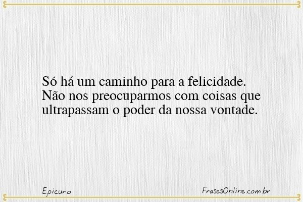 Frase de Epicuro