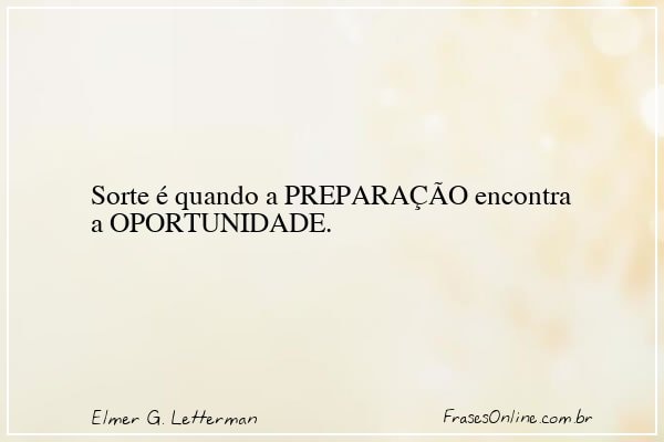 Frase de Elmer G. Letterman