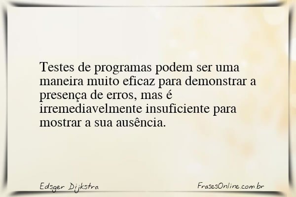 Frase de Edsger Dijkstra