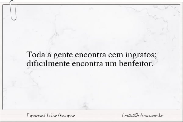 Frase de Emanuel Wertheimer