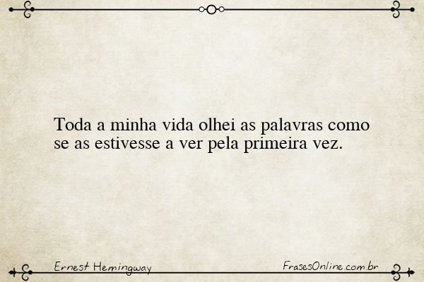 Frase de Ernest Hemingway