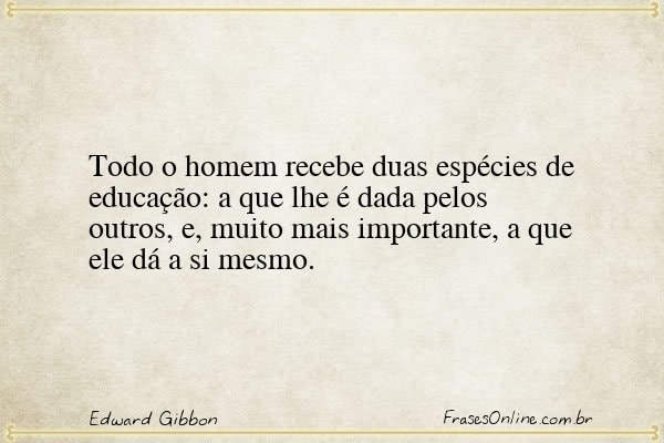 Frase de Edward Gibbon