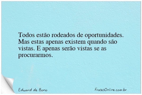 Frase de Edward de Bono