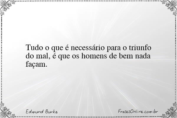 Frase de Edmund Burke