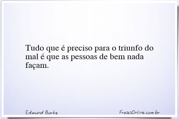 Frase de Edmund Burke