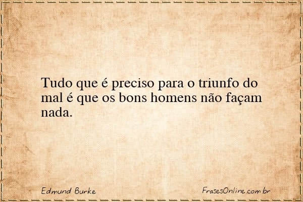 Frase de Edmund Burke