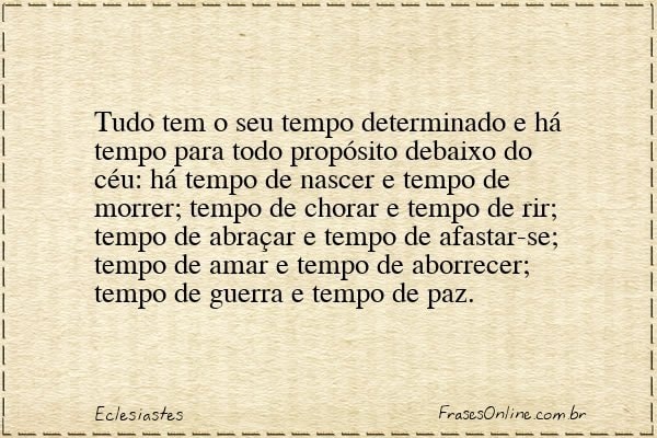 Frase de Eclesiastes