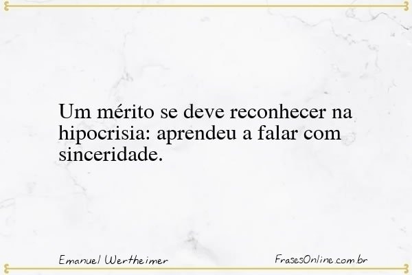 Frase de Emanuel Wertheimer