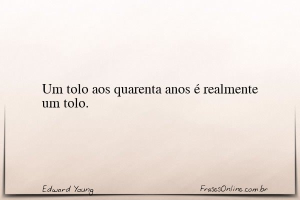 Frase de Edward Young