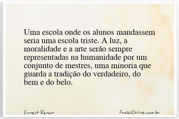 Frase de Ernest Renan