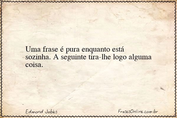Frase de Edmond Jabès
