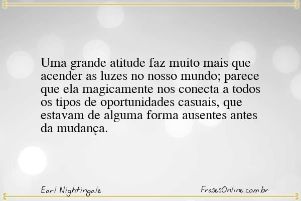Frase de Earl Nightingale