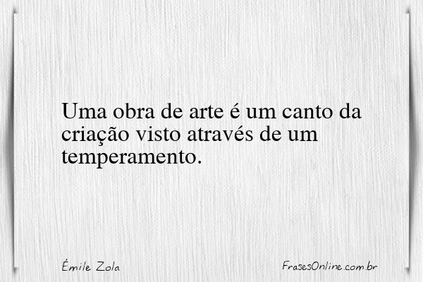 Frase de Émile Zola