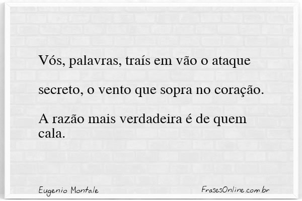 Frase de Eugenio Montale