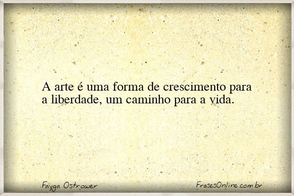 Frase de Fayga Ostrower