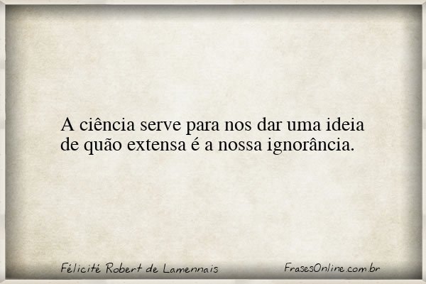 Frase de Félicité Robert de Lamennais