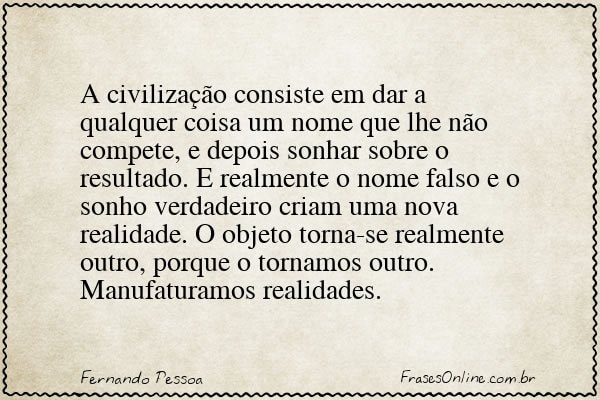 Frase de Fernando Pessoa