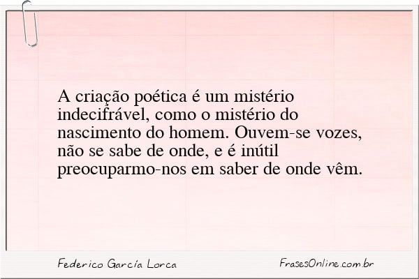Frase de Federico García Lorca