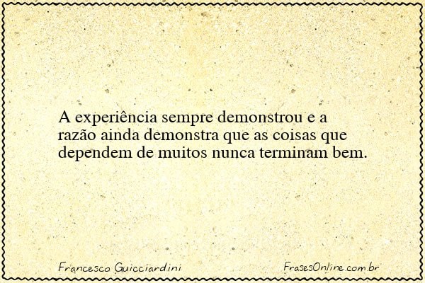 Frase de Francesco Guicciardini