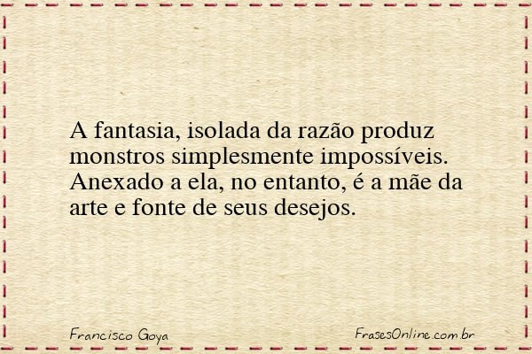 Frase de Francisco Goya