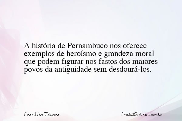 Frase de Franklin Távora