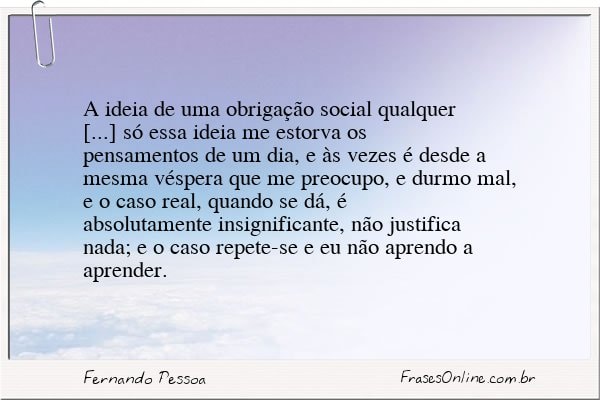 Frase de Fernando Pessoa