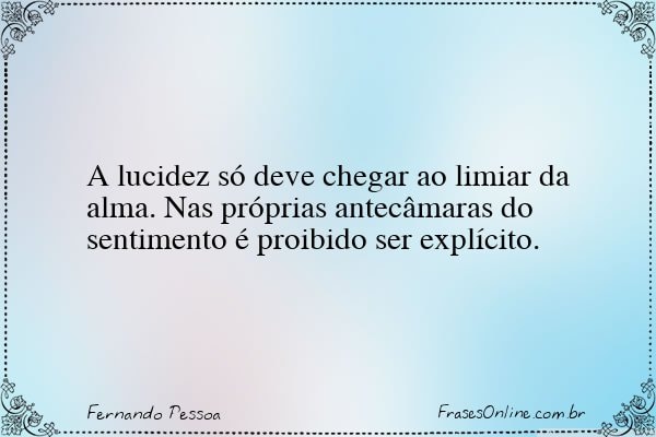 Frase de Fernando Pessoa