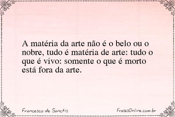Frase de Francesco de Sanctis