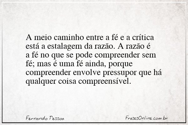 Frase de Fernando Pessoa