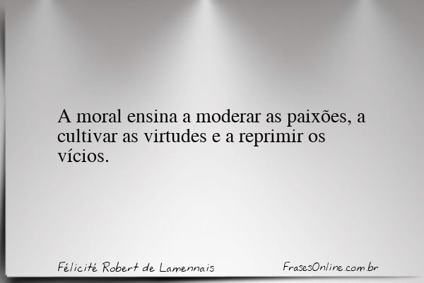 Frase de Félicité Robert de Lamennais
